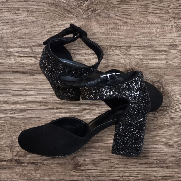 Glitter Encrusted Square Heels - Picture 4 of 7